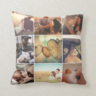 Personalised family memories mosaic cushion