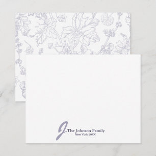 Personalised Family Monogram Name Elegant Script Card