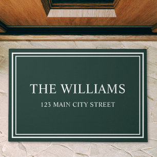 Personalised Family Name and Address Outdoor Doormat