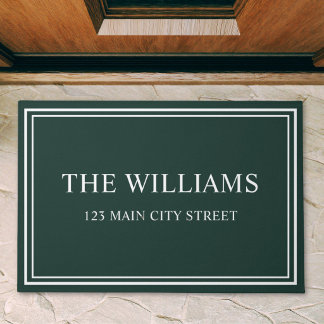 Personalised Family Name and Address Outdoor Doormat