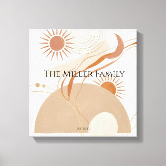 Personalised Family Name Canvas Wall Art