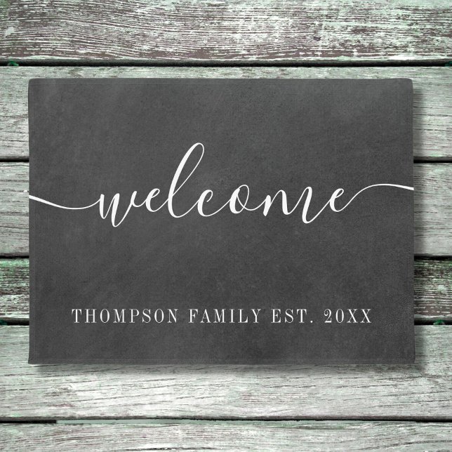 Personalised Family Name Chalkboard Doormat (Creator Uploaded)