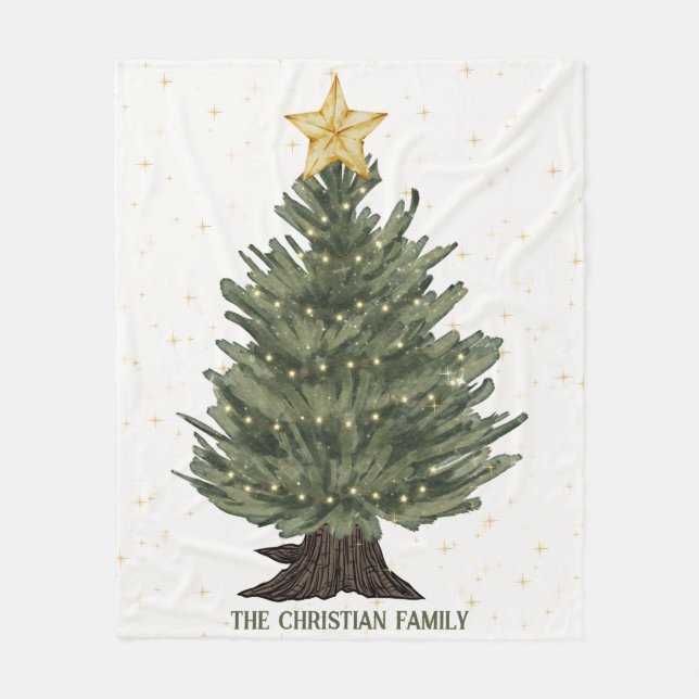 Personalised Family Name Christmas Blanket (Front)