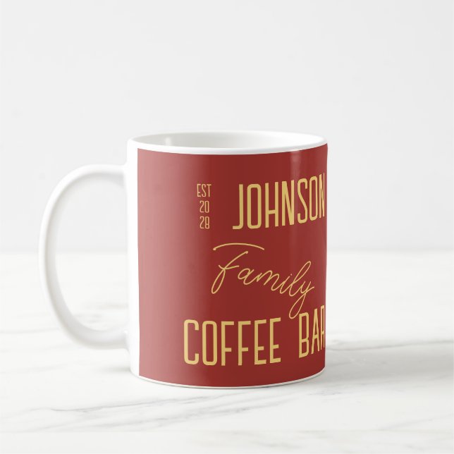 Personalised Family Name Coffee Coffee Mug (Left)