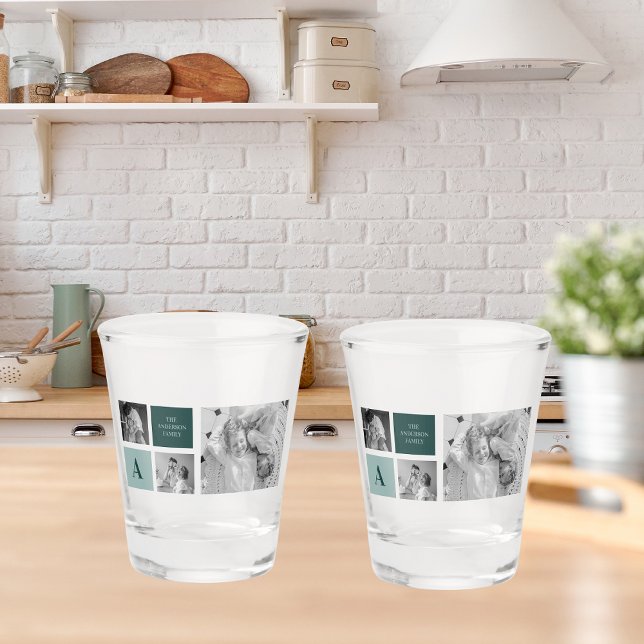 Personalised Family Name Collage Photo Gift Shot Glass (Creator Uploaded)