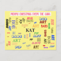 Personalised Family Name Custom Word Cloud