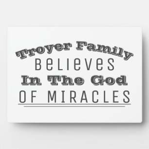 Personalised Family Name God of Miracles Christian Plaque