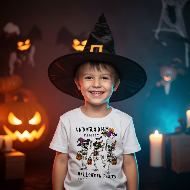 Personalised Family Name Halloween Party  Baby T-Shirt (Creator Uploaded)