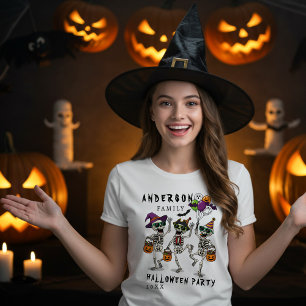 Personalised Family Name Halloween Party T-Shirt
