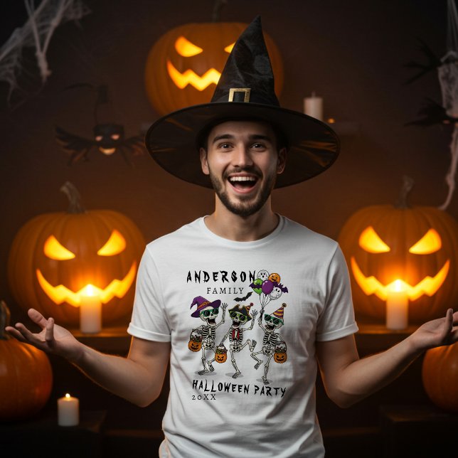 Personalised Family Name Halloween Party  T-Shirt (Creator Uploaded)