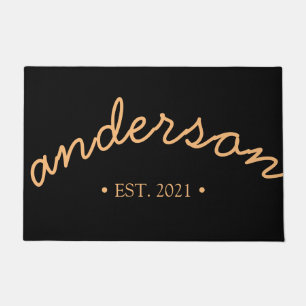 Personalised Family Name Hand Scripted Doormat