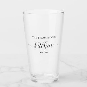 Personalised Family Name Kitchen Glass