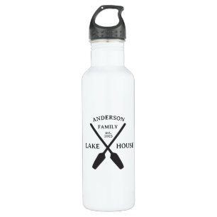 Personalised Family Name Lake House  710 Ml Water Bottle