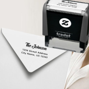 Personalised Family Name   Modern  Self-inking Stamp