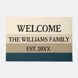 Personalised Family Name Monogram Doormat  