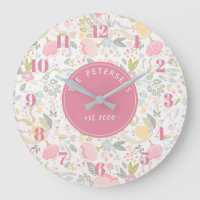 Personalised Family Name Pastel Colourful Floral
