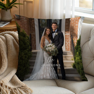 Personalised Family Name Photo Cushion