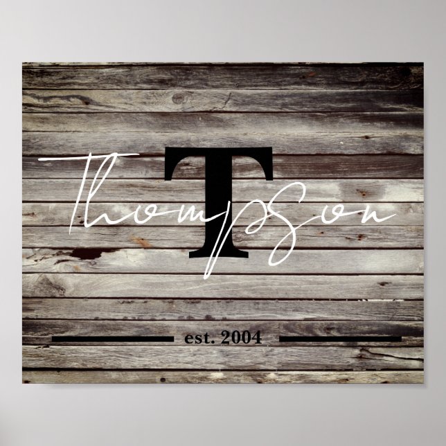 Personalised Family Name Sign (Front)