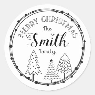 Personalised Family Name Sticker Decoration