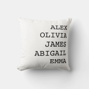 Personalised Family Name Throw Pillow Case