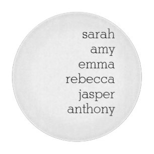 Personalised Family Name Throw Pillow , Customise Cutting Board