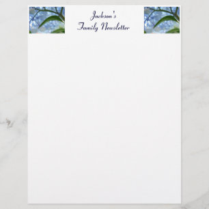 Personalised Family Newsletter Letterhead Floral