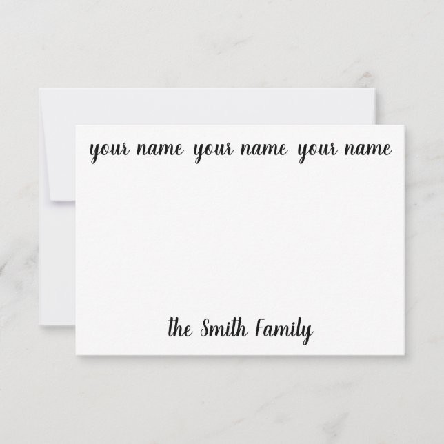 Personalised Family Notecards (Front)