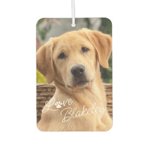 Personalised Family Pet Photo Keepsake Dog Lover Car Air Freshener