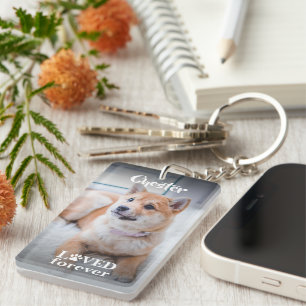 Personalised Family Pet Photo Keepsake Dog Lover Key Ring