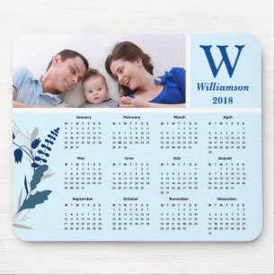 Personalised Family Photo 2018 Calendar Mouse Pad