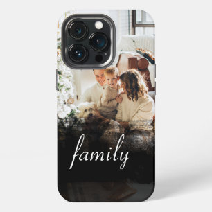 Personalised Family Photo Black Abstract iPhone 13 Pro Case