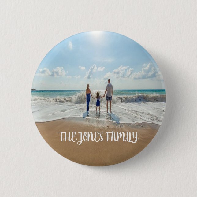 Personalised Family Photo Button (Front)
