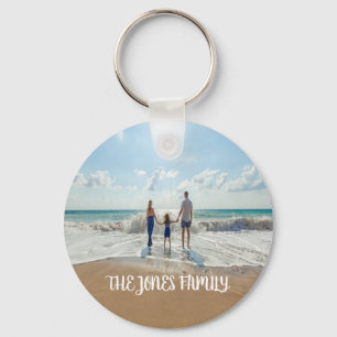 Personalised Family Photo Button Keychain