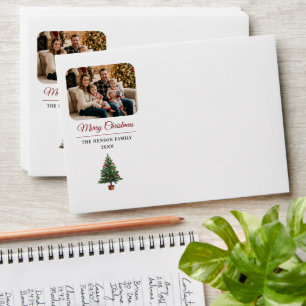 Personalised Family Photo Christmas Address Envelope