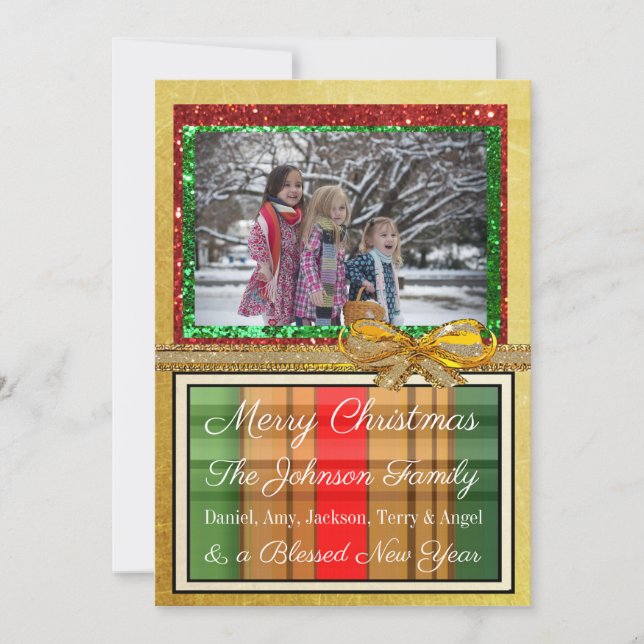 Personalised Family Photo Christmas Card (Front)