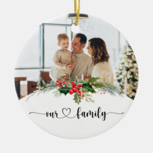 Personalised Family Photo Christmas Ceramic Tree Decoration
