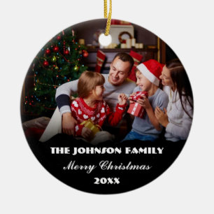 Personalised Family Photo Christmas Ornament