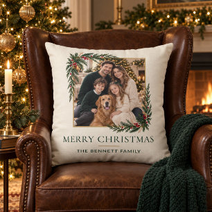 Personalised Family Photo Christmas Pillow