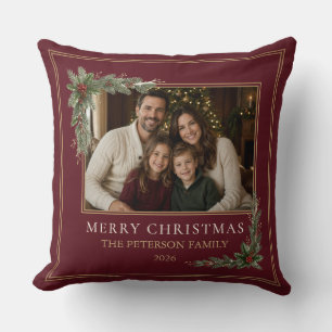 Personalised Family Photo Christmas Pillow