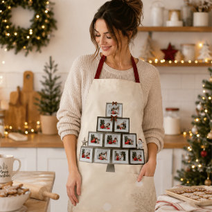 Personalised Family Photo Christmas Tree Apron