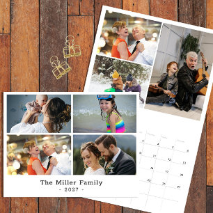 Personalised Family Photo Collage 2027 Calendar 