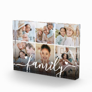 Personalised Family Photo Collage Acrylic Block