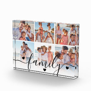Personalised Family Photo Collage Acrylic Block