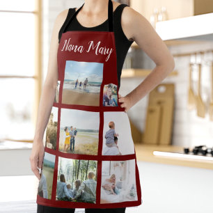 Personalised Family Photo Collage Christmas Apron