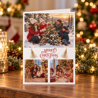 Personalised Family Photo Collage Christmas Card