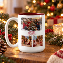 Personalised Family Photo Collage Christmas