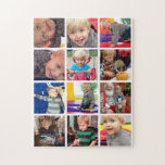Personalised Family Photo Collage Jigsaw Puzzle<br><div class="desc">Personalised Family Photo Collage




   See real live photos of the pillows in a room setting below.   

 
  Modern Photo Collage Family Photos</div>