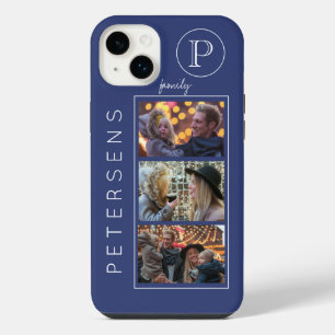 Personalised family photo collage monogram iPhone 14 plus case