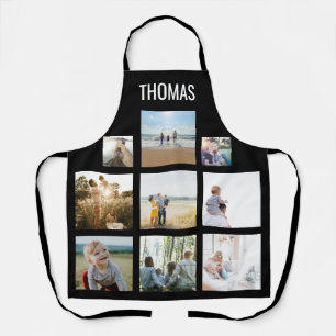 Personalised Family Photo Collage Name Apron