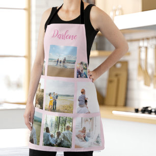Personalised Family Photo Collage Name Apron